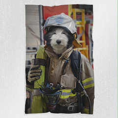 Tails And Paws Blanket THE FIREFIGHTER - CUSTOM PET BLANKET