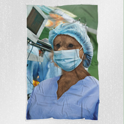 Tails And Paws Blanket THE NURSE - CUSTOM PET BLANKET