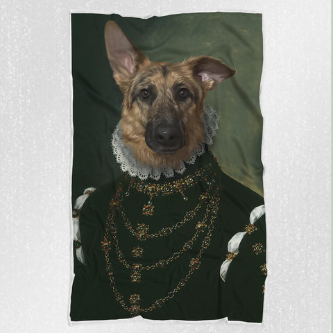 Tails And Paws Blanket THE QUEEN OF PAWS - CUSTOM PET BLANKET