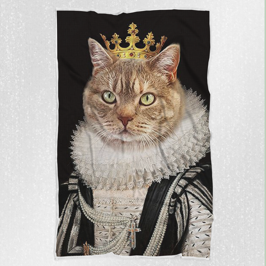 Tails And Paws Blanket THE SILVER QUEEN - CUSTOM PET BLANKET