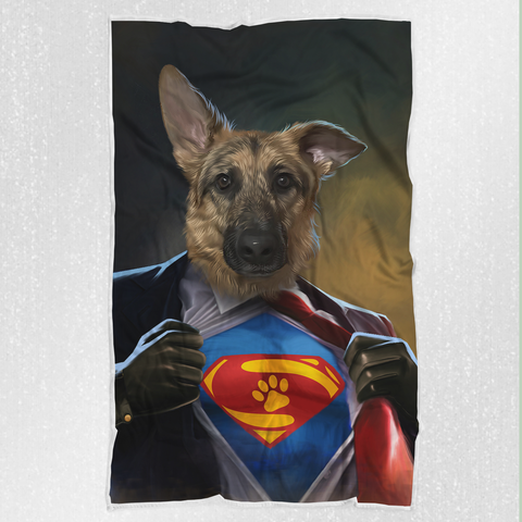 Tails And Paws Blanket THE SUPERHERO - CUSTOM PET BLANKET