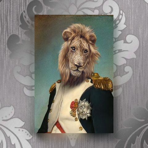 Tails And Paws Canvas 8” X 10” THE ADMIRAL - CUSTOM PET CANVAS