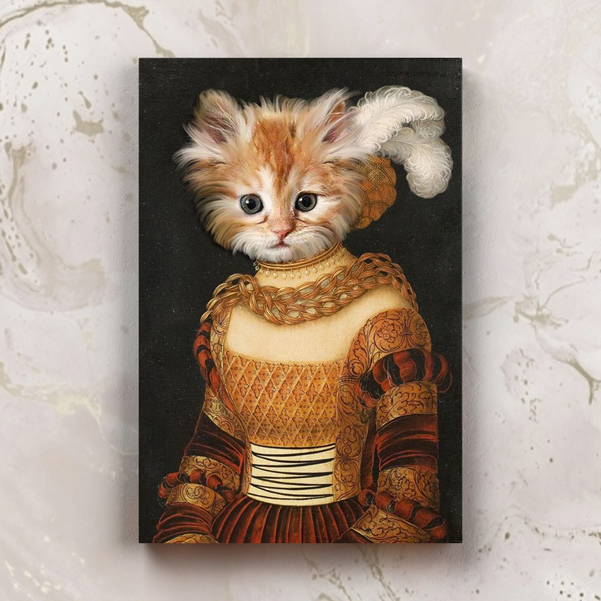 Tails And Paws Canvas 8” X 10” THE BARONESSY - CUSTOM PET CANVAS