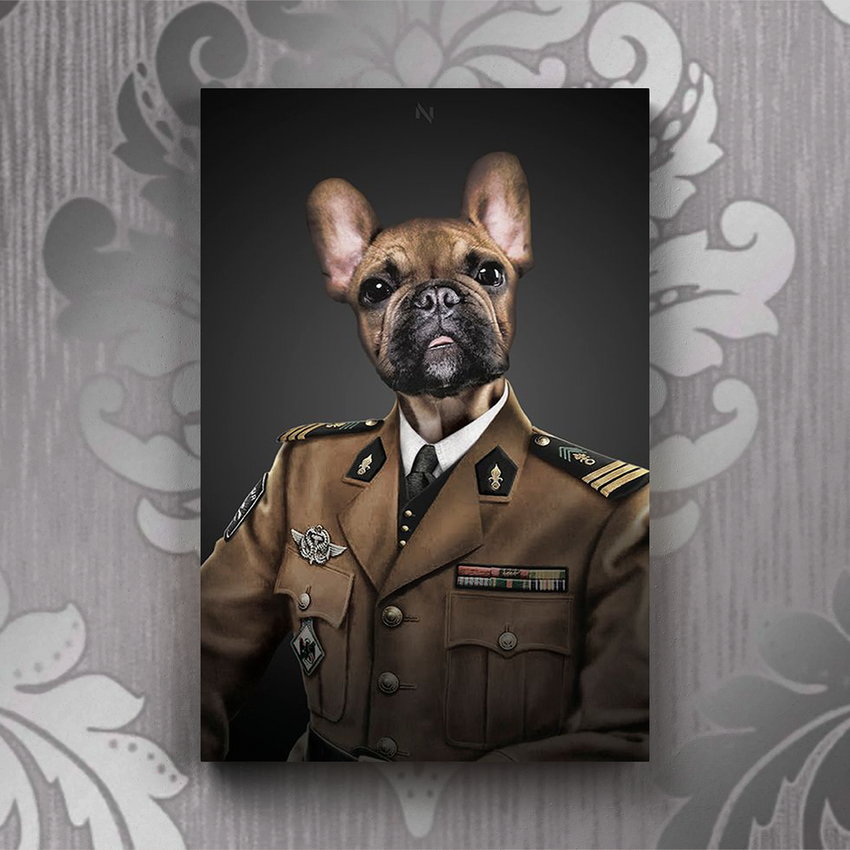Tails And Paws Canvas 8” X 10” THE CAPTAIN - CUSTOM PET CANVAS