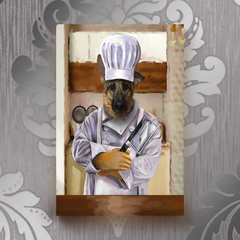 Tails And Paws Canvas 8” X 10” THE CHEF - CUSTOM PET CANVAS