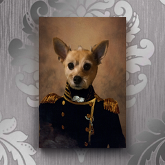 Tails And Paws Canvas 8” X 10” THE COMMANDER - CUSTOM PET CANVAS