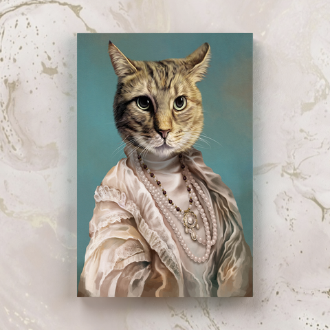 Tails And Paws Canvas 8” X 10” THE COUNTESS - CUSTOM PET CANVAS