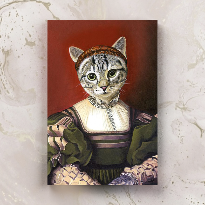 Tails And Paws Canvas 8” X 10” THE DONCELLA - CUSTOM PET CANVAS