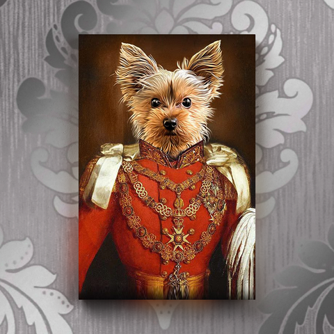 Tails And Paws Canvas 8” X 10” THE GENERALIN - CUSTOM PET CANVAS