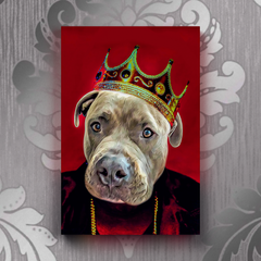 Tails And Paws Canvas 8” X 10” THE GLORIOUS KING - CUSTOM PET CANVAS
