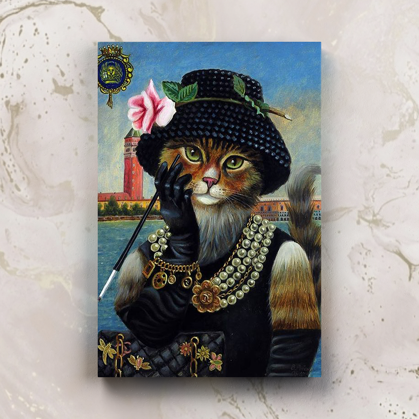Tails And Paws Canvas 8” X 10” THE LA DEMOISELLE - CUSTOM PET CANVAS