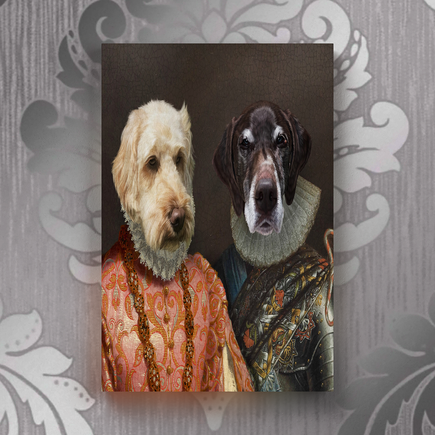 Tails And Paws Canvas 8” X 10” THE LADY AND THE LORD - CUSTOM PET CANVAS