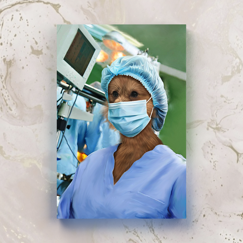 Tails And Paws Canvas 8” X 10” THE NURSE - CUSTOM PET CANVAS