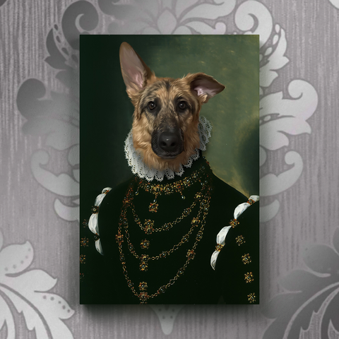 Tails And Paws Canvas 8” X 10” THE QUEEN OF PAWS - CUSTOM PET CANVAS