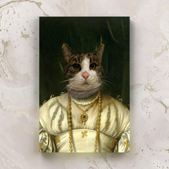 Tails And Paws Canvas 8” X 10” THE QUEEN OF YELLOW - CUSTOM PET CANVAS