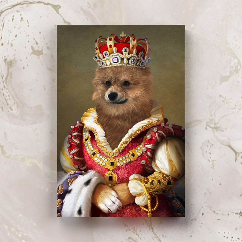 Tails And Paws Canvas 8” X 10” THE QUEENPAW - CUSTOM PET CANVAS