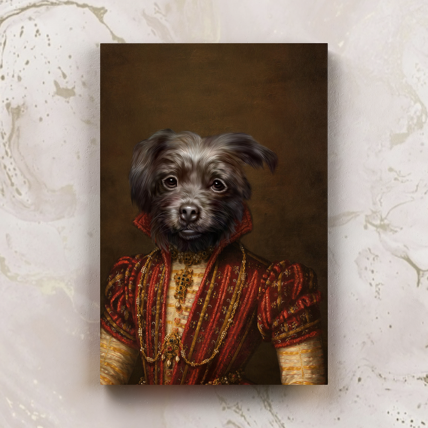 Tails And Paws Canvas 8” X 10” THE RUBY GIRL - CUSTOM PET CANVAS