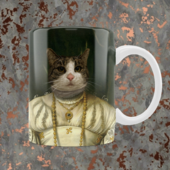 Tails And Paws Mug THE QUEEN OF YELLOW - CUSTOM PET MUG