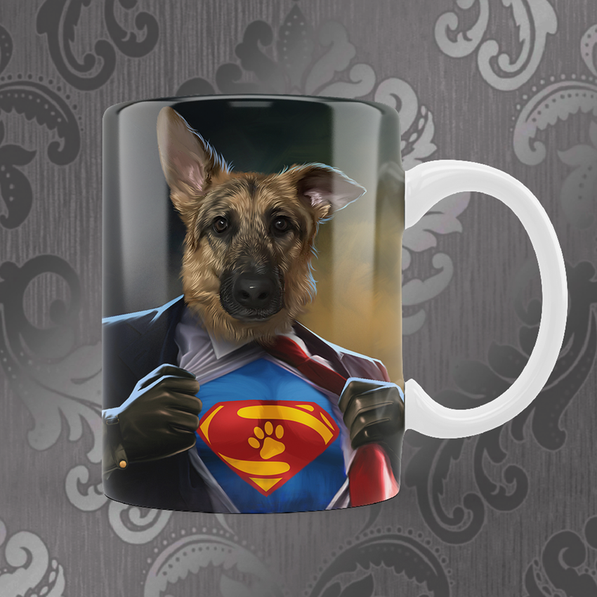 Tails And Paws Mug THE SUPERHERO - CUSTOM PET MUG