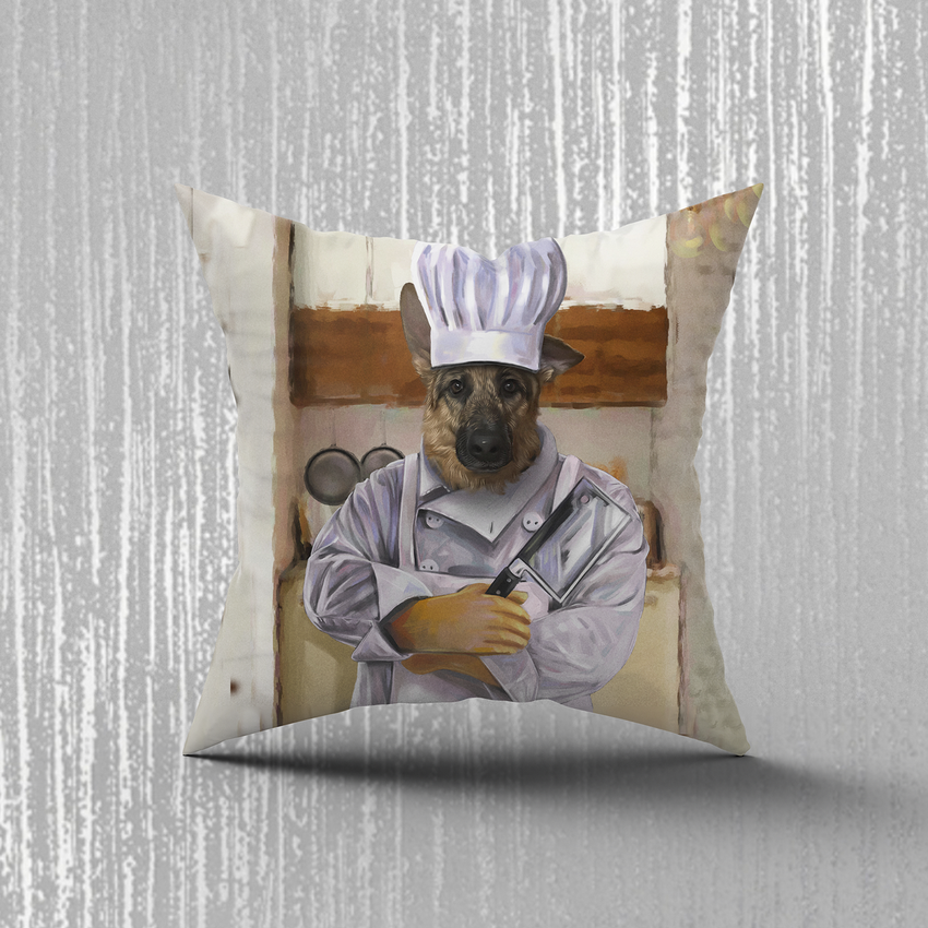 Tails And Paws Pillow THE CHEF - CUSTOM PET PILLOW