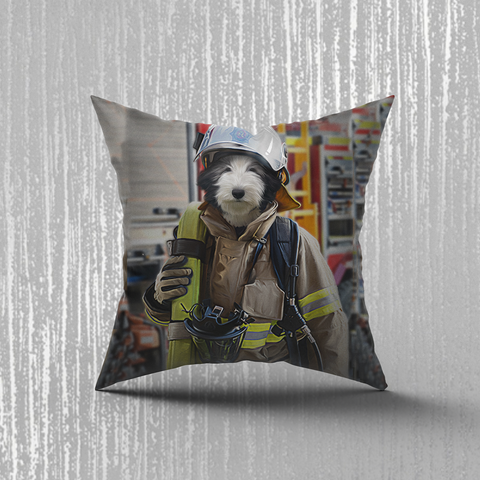 Tails And Paws Pillow THE FIREFIGHTER - CUSTOM PET PILLOW