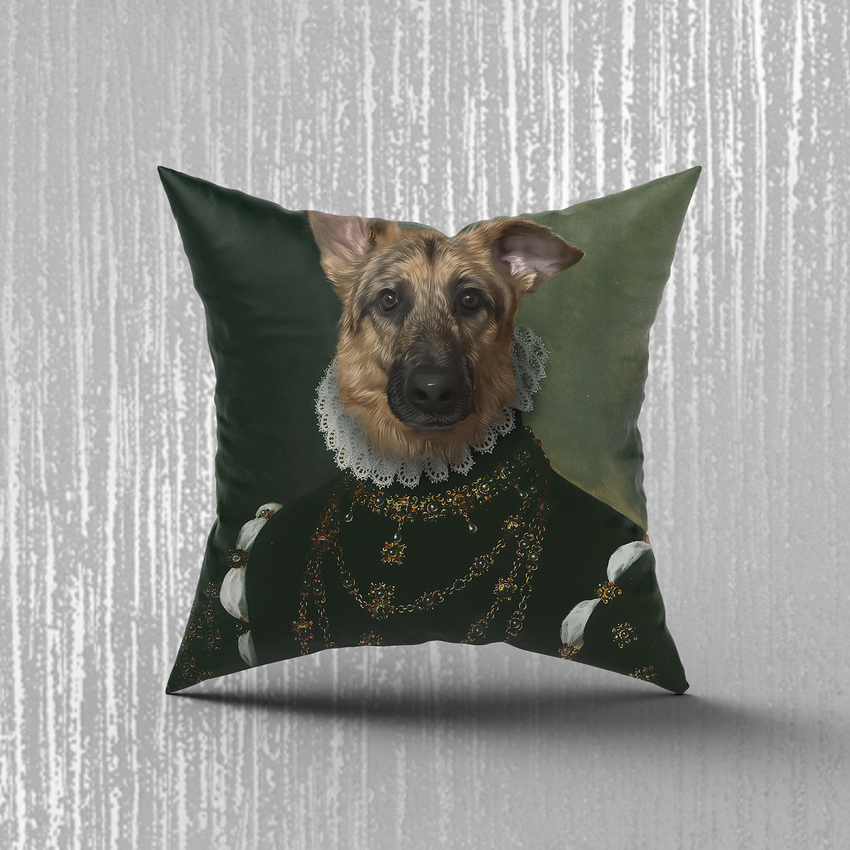 Tails And Paws Pillow THE QUEEN OF PAWS - CUSTOM PET PILLOW