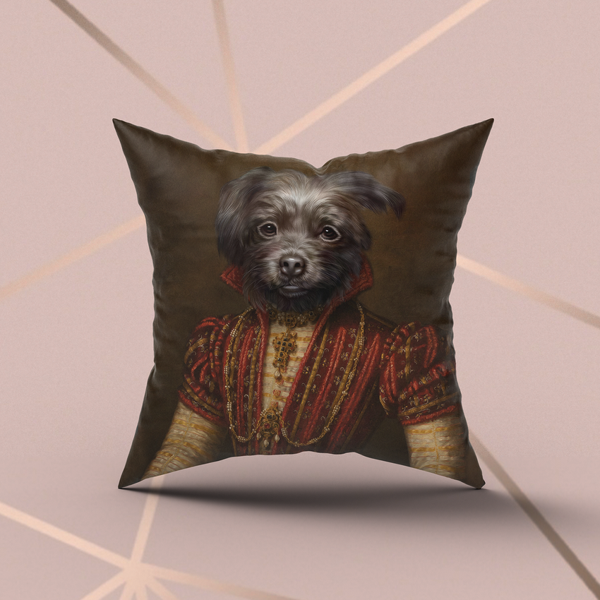 Tails And Paws Pillow THE RUBY GIRL - CUSTOM PET PILLOW