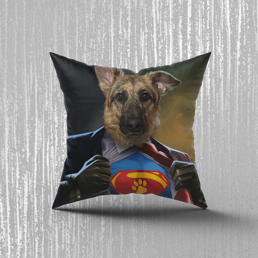 Tails And Paws Pillow THE SUPERHERO - CUSTOM PET PILLOW