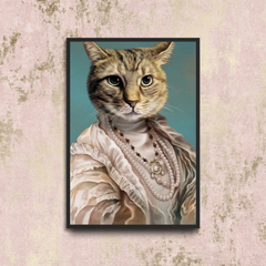 Tails And Paws Poster A4 8.3” X 11.7” THE COUNTESS - CUSTOM PET POSTER