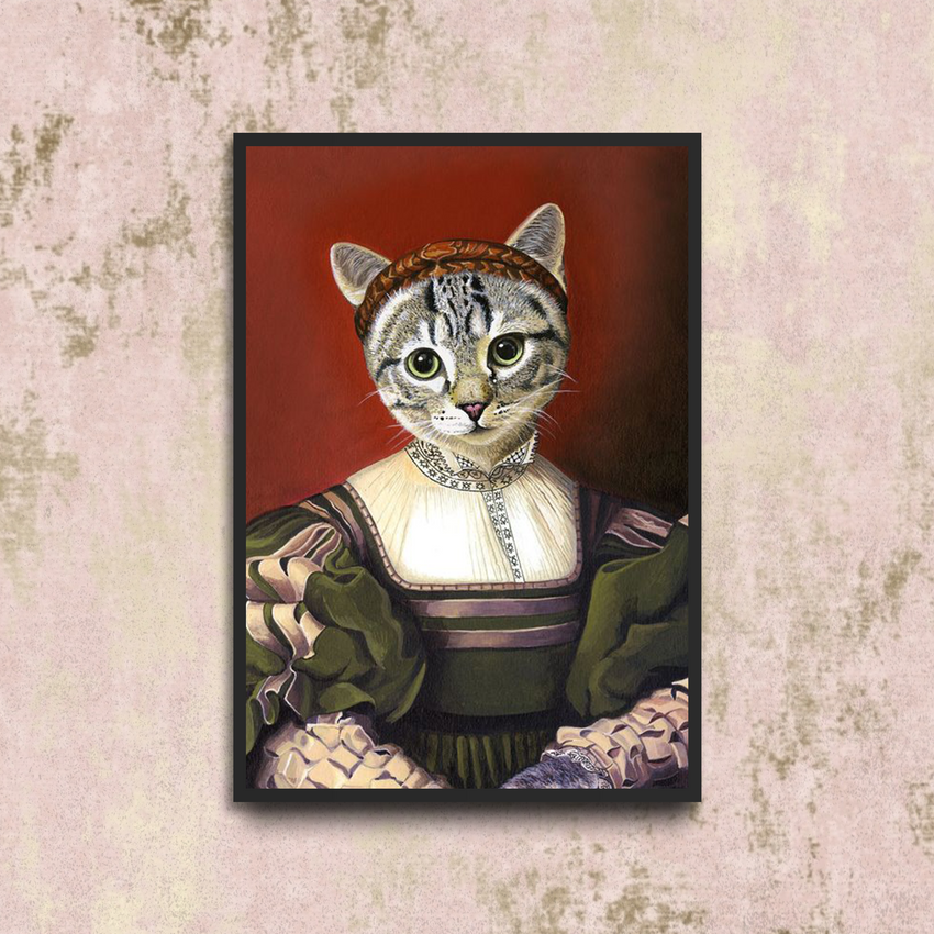 Tails And Paws Poster A4 8.3” X 11.7” THE DONCELLA - CUSTOM PET POSTER