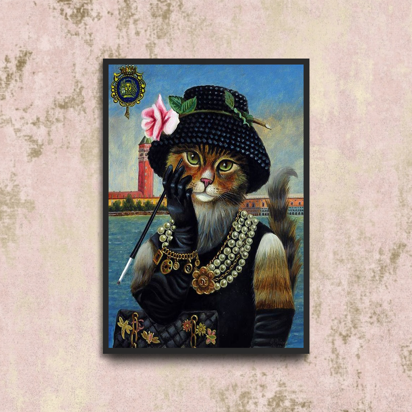 Tails And Paws Poster A4 8.3” X 11.7” THE LA DEMOISELLE - CUSTOM PET POSTER