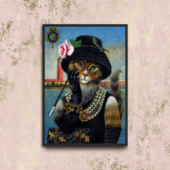 Tails And Paws Poster A4 8.3” X 11.7” THE LA DEMOISELLE - CUSTOM PET POSTER