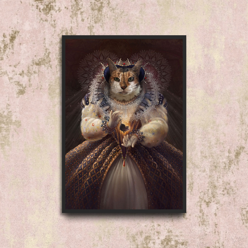 Tails And Paws Poster A4 8.3” X 11.7” THE PRICESSPAW - CUSTOM PET POSTER