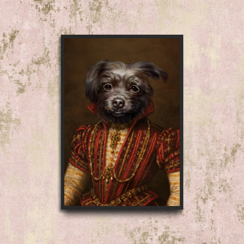 Tails And Paws Poster A4 8.3” X 11.7” THE RUBY GIRL - CUSTOM PET POSTER