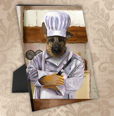 Tails And Paws Standing Canvas THE CHEF - CUSTOM PET STANDING CANVAS