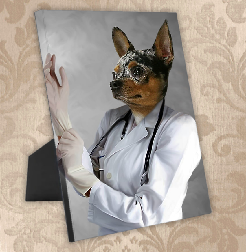Tails And Paws Standing Canvas THE DOGTOR - CUSTOM PET STANDING CANVAS