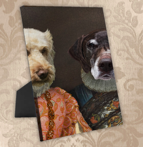Tails And Paws Standing Canvas THE LADY AND THE LORD - CUSTOM PET STANDING CANVAS