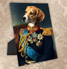 Tails And Paws Standing Canvas THE LIEUTENTANT COLONEL - CUSTOM PET STANDING CANVAS