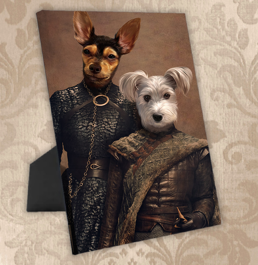 Tails And Paws Standing Canvas THE LOVERS - CUSTOM PET STANDING CANVAS