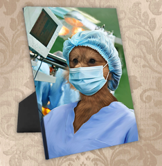 Tails And Paws Standing Canvas THE NURSE - CUSTOM PET STANDING CANVAS