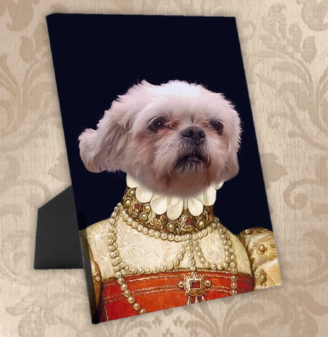 Tails And Paws Standing Canvas THE PEARL QUEEN - CUSTOM PET STANDING CANVAS