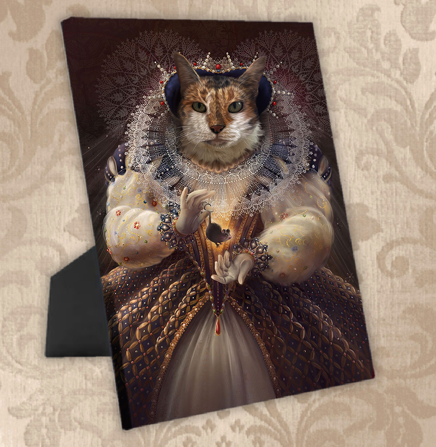 Tails And Paws Standing Canvas THE PRICESSPAW - CUSTOM PET STANDING CANVAS