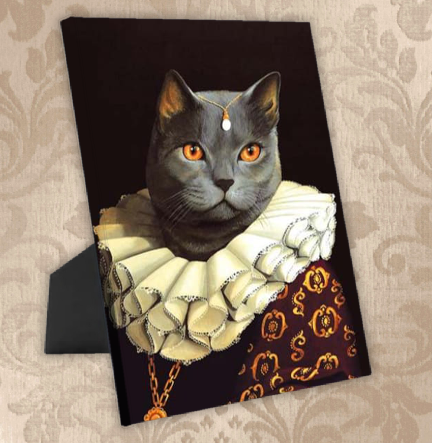 Tails And Paws Standing Canvas THE QUEEN OF THE FOUR KINGDOMS - CUSTOM PET STANDING CANVAS