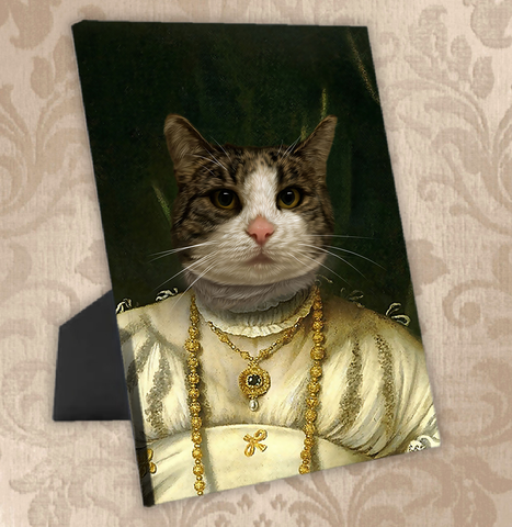 Tails And Paws Standing Canvas THE QUEEN OF YELLOW - CUSTOM PET STANDING CANVAS