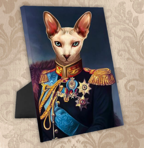 Tails And Paws Standing Canvas THE SOLDIER - CUSTOM PET STANDING CANVAS