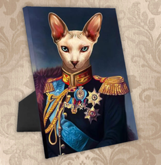 Tails And Paws Standing Canvas THE SOLDIER - CUSTOM PET STANDING CANVAS