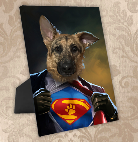 Tails And Paws Standing Canvas THE SUPERHERO - CUSTOM PET STANDING CANVAS