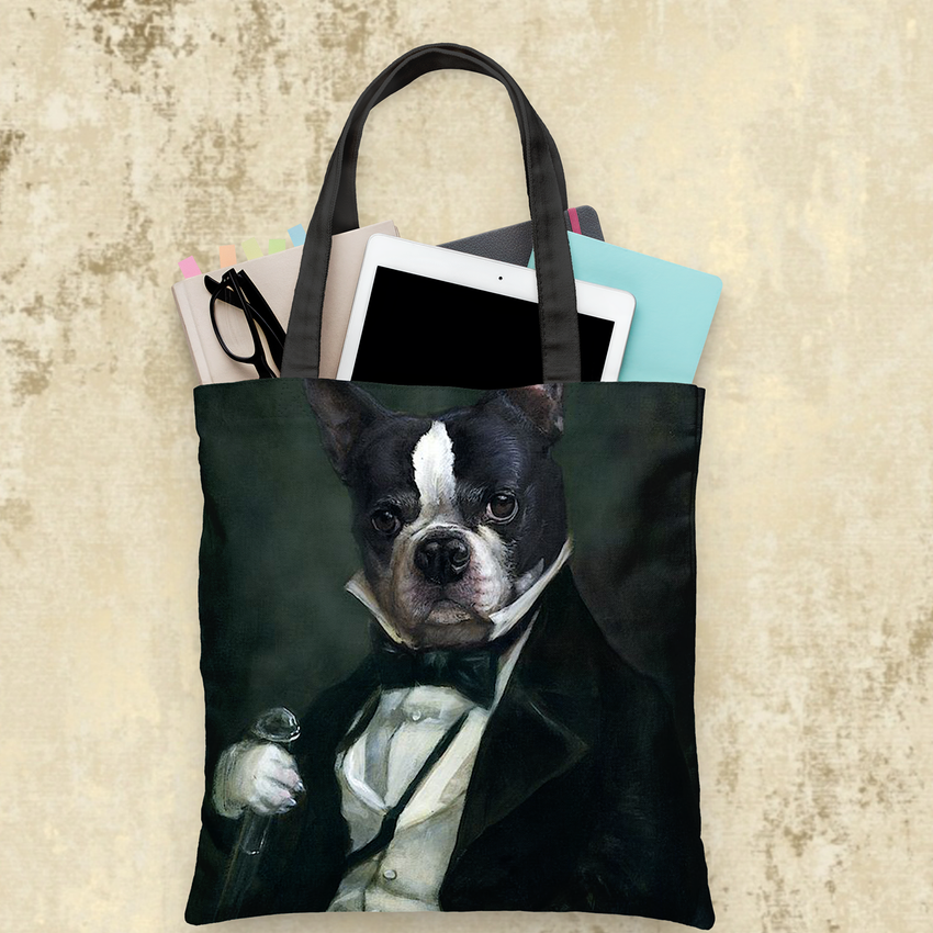 Tails And Paws Tote Bag THE ARISTOCRAT - CUSTOM PET TOTE BAG