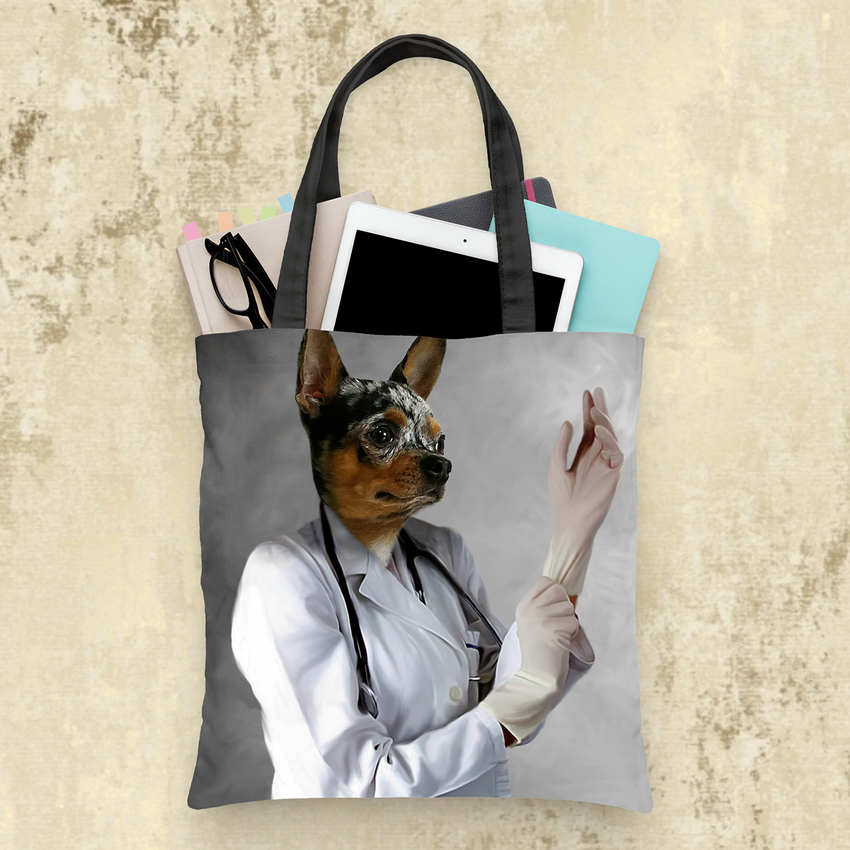 Tails And Paws Tote Bag THE DOGTOR - CUSTOM PET TOTE BAG