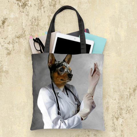 Tails And Paws Tote Bag THE DOGTOR - CUSTOM PET TOTE BAG